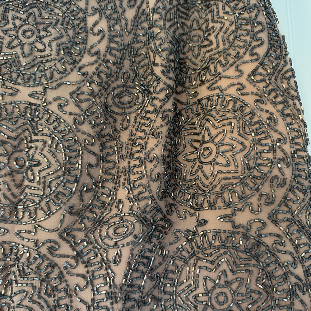 Karina Grimaldi Nude Beaded Mini Skirt - Picture 4 of 10